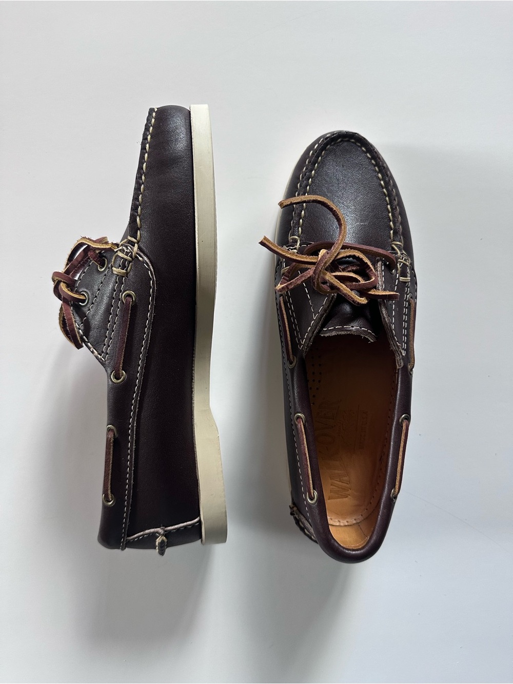 Vintage Heritage ‘Walk-Over’ Brown Leather Boat Shoes Sz 6.5